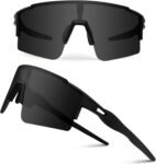 Cycling Sunglasses for Men Women with 3 Interchangeable Lenses, Polarized Sports Sunglasses, Baseball Sunglasses