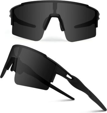 Cycling Sunglasses for Men Women with 3 Interchangeable Lenses, Polarized Sports Sunglasses, Baseball Sunglasses