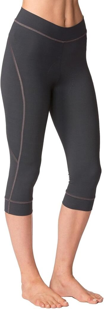 Cycling Clothes for Women Padded  18" Cropped Cycling Capri Pants for Women with Padding