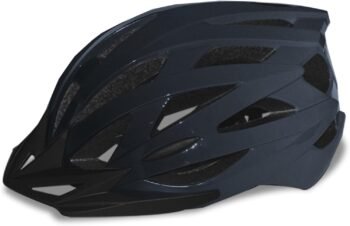 Road Bike Helmet Adult Men & Women, Adjustable Lightweight Design (22-24.5 Inches) - Vented, Removable Visor & Reflective White, for Day and Night Commuting & Sports | CPSC Certified