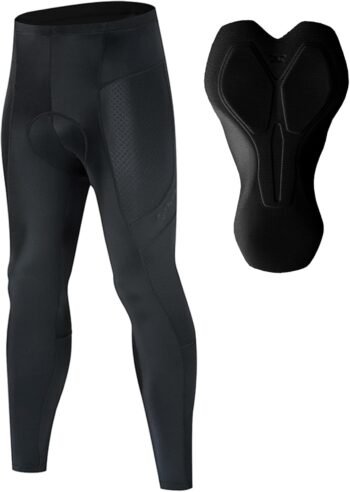 Cycling Pants for Men 4D Padded Cycling Tights UPF 50+ Bike Pants for Men Cycling Long Leggings Riding Mountain Road Bicycle