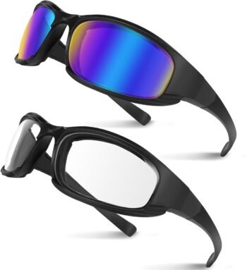 Motorcycle Goggles 2PCS Motorcycle Riding Glasses Riding Goggles Motorcycle Sunglasses UV Protection Dustproof