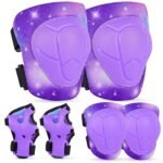 Knee Pads for Kids, Adjustable Toddler Knee Pads and Elbow Pads Set for Boys Girls 3-8-13 Years, Kids Protective Gear Set for Skating Roller Skate Scooter Cycling